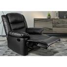Adjustable Leather Recliner Armchair - Black Or Brown!