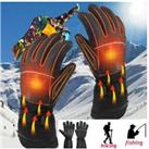 Electric Waterproof Heated Skiing Gloves - Black