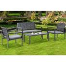 Four-Seater Outdoor Garden Sofa Set With Padded Cushions!