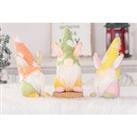 Gonk Doll Easter Rabbit - Orange, Green, Yellow