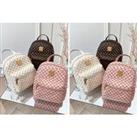 Mini Pu Leather Backpack - White, Pink Or Brown