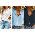 Women'S Casual Shirt - Black, White, Blue, Pink Or Grey