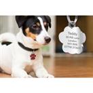 Personalised Engraved Glitter Paw Pet Tag