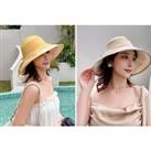 Women'S Wide Brim Bow Sun Hat - 5 Colours - Beige