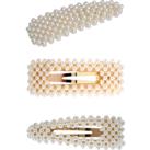 Pearl Hair Clips For Women And Girls - Black