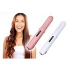 Usb Charging Dual Use Hair Straighteners - White Or Pink