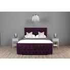 Luxury Plush Velvet Sandringham Bed Frame - Hercules Purple