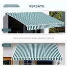 Outsunny Retractable Awning Patio Canopy - Green