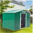 Outsunny Metal Garden Shed - Green