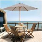 Outsunny 2.5M Wood Parasol In 2 Colours