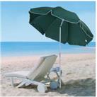 Outsunny 2.2M Steel Beach Parasol - Green