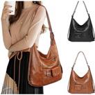 Pu Leather Handbag - Black Or Brown