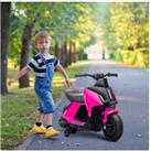 Homcom Kids 6V Electric Motorbike W/ Lights & Music, 2-4Y, Pink