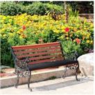 Outsunny 2-Seater Garden Bench Cushion - Black