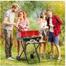 Outsunny Charcoal Foldable Bbq Trolley
