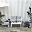 Outsunny Rattan Table & Chairs Set