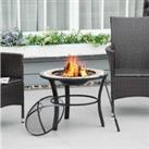 Outsunny 60Cm Outdoor Fire Pit Table