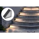 Outdoor Led Solar Powered Step Lights - 1, 2 & 4 Pack Options - White