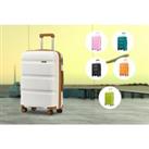 Kono 24 Hard Shell Carry On Luggage Suitcase Set - Cream
