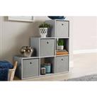 6 Cube Staircase Shelving Unit - 4 Colours - Grey