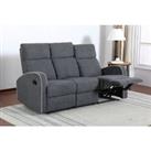 Grey Recliner Sofa - 1, 2, & 3 Seater - Fabric Or Bonded Leather!