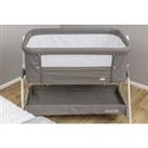 Kinder Snoozie Bedside Next To Me Cot And Sheets - 2 Colours - Grey