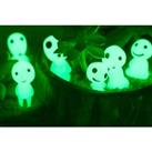 10 Mini Luminous Garden Ghost Ornaments - Blue Or Green!