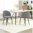 Homcom Contemporary Dining Chairs, Grey