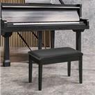 Homcom Piano Bench, Pu Leather, Black