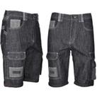 Boys Summer Denim Cargo Shorts - Black