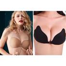 Invisible Silicone Push Up Bra - 2 Styles - Black