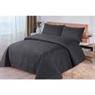 Pinsonic Lightweight Summer Bedspread Duvet Set - 9 Colours - Black