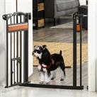 Pawhut Dog Gate With Cat Door