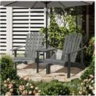 Outsunny Adirondack Double Chair, Grey