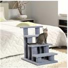 Pawhut Pet Stairs 4 Steps, Old Pets - Grey