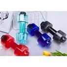 Dumbbell Shaped Fitness Water Bottle - 4 Colour Options - Red