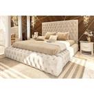 Luxury Grey Ambassador Bed With Orthopaedic Mattress - Cream
