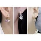 Crystal & Pearl Clover Earrings - 3 Colours Pin Or Clip On!