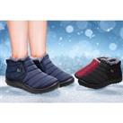 Women'S Ankle Snow Boots - 3 Colours & 6 Sizes! - Black