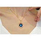 Gold-Plated Evil Eye Pendant Necklace! - Silver