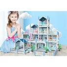 Kid'S Barbie Playhouse Set With Furniture - Pink Or Blue