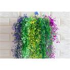 Artificial Wall Hanging Flowers In 4 Colour Options - Purple