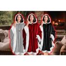 Women'S Soft Plush Hooded Wearable Blanket - 5 Colours! - Red