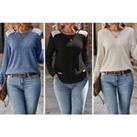 Long Sleeve Tunic T Shirt For Women In 5 Sizes And Colours - Black