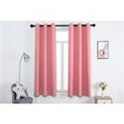 Thermal Insulated Blackout Curtains In 9 Colour Options - Pink