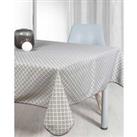 Stain Resistant Tablecloth Grey Print