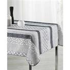 Stain Resistant Tablecloth Grey Geometry