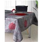 Stain Resistant Tablecloth Red Dalia
