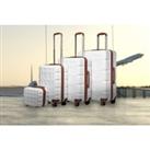 Lightweight Hard Shell White Suitcase In Multiple Sizes