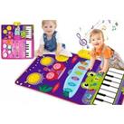 Kids 2 In 1 Piano And Drum Musical Mat Toy - Pink